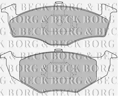 Комплект гальмівних накладок, дискове гальмо BBP1471 BORG & BECK