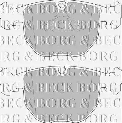 Комплект гальмівних накладок, дискове гальмо BBP1595 BORG & BECK