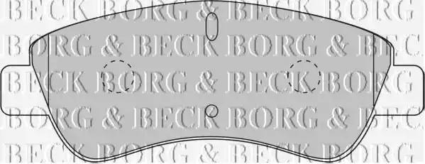 Комплект гальмівних накладок, дискове гальмо BBP1703 BORG & BECK