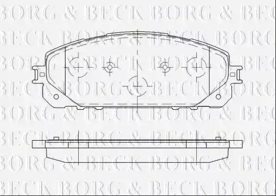 Комплект гальмівних накладок, дискове гальмо BBP2485 BORG & BECK