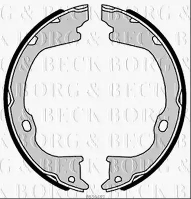 Комплект гальмівних колодок, стоянкове гальмо BBS6489 BORG & BECK