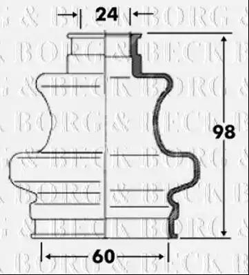 Комплект пилозахисний, приводний вал BCB6094 BORG & BECK