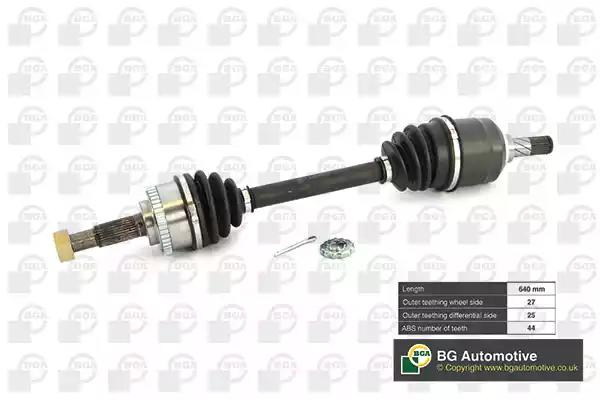 Піввісь nissan primera 1.6-2.0i 99-07 27/25 +abs 44z 640mm л. DS6305LA BGA
