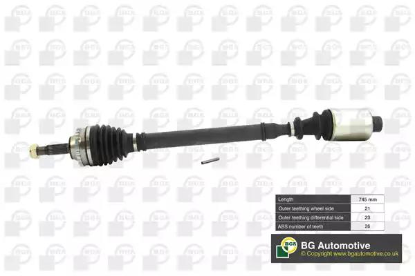 Піввісь clio/kangoo 1.4 -03/1.6 -09 21/23 +abs 26z 735mm пр. DS7320RA BGA