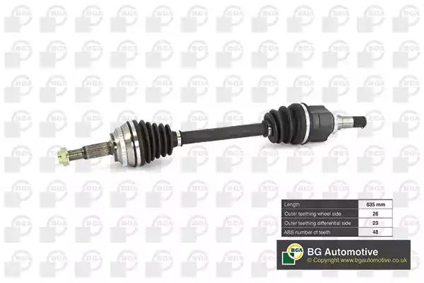 Піввісь toyota corolla 1.4/1.6 02-07 26/23 633mm л. DS7610L BGA