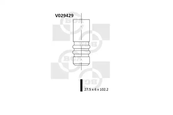 Клапан випуск. astra/corsa/vectra 1.4-16 i 93-09 V029429 BGA
