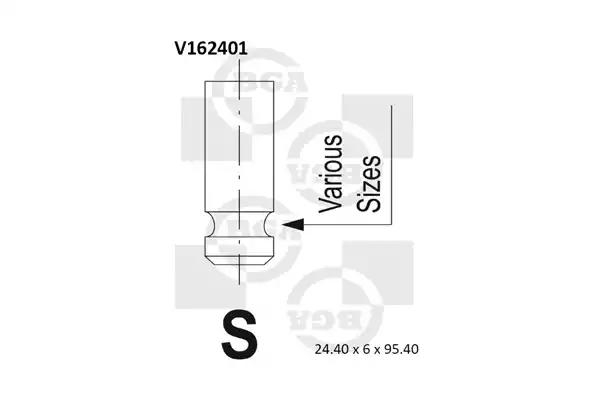 Клапан випуск. i30/accent/santa/sonata/tucson/carens/ceed/ magentis 1.5-2.2crdi 01- V162401 BGA