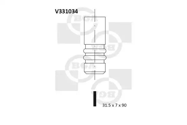 Клапан випуск. t5 1.9/2.5tdi -09 V331034 BGA