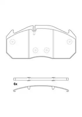 Комплект гальмівних накладок, дискове гальмо 2903009560 BENDIX JURID