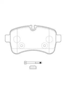 Комплект гальмівних накладок, дискове гальмо 2923209560 BENDIX JURID
