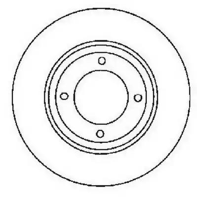 Гальмівний диск передній audi 80 1991- 561688JC BENDIX JURID