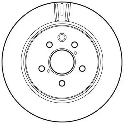 Гальмівний диск задній lexus gs is / toyota crown mark x 2003- 562823JC JURID