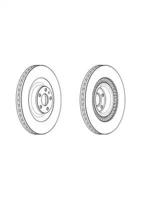 Гальмівний диск передній audi a6 2006- 562946JC1 BENDIX JURID