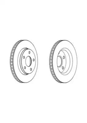 Гальмівний диск передній jeep wrangler iii iv 2007- 562951JC BENDIX JURID