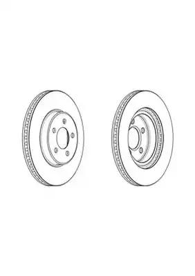 Гальмівний диск передній chrysler 300c 2005- 562965JC BENDIX JURID