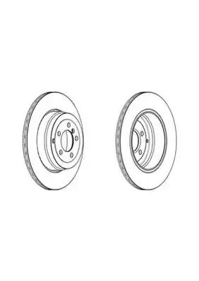 Гальмівний диск задній land rover range rover iii 2009- 562969JC1 BENDIX JURID