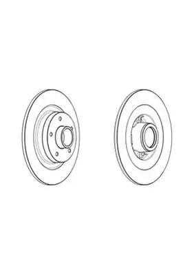 Гальмівний диск 562974J1 BENDIX JURID