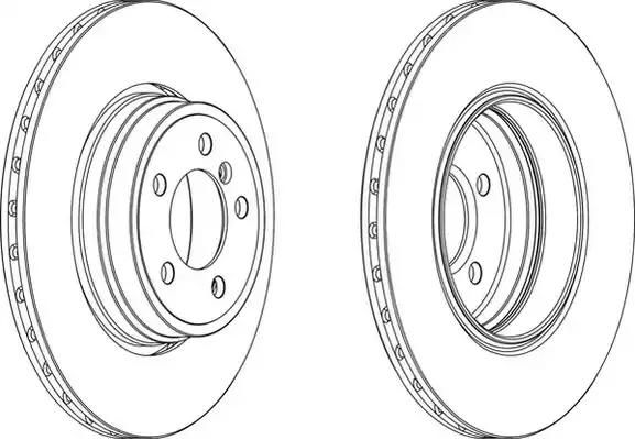 Гальмівний диск зад. bmw 5 e60/e61/6 e63/e64 01-10 34574 563066JC1 JURID