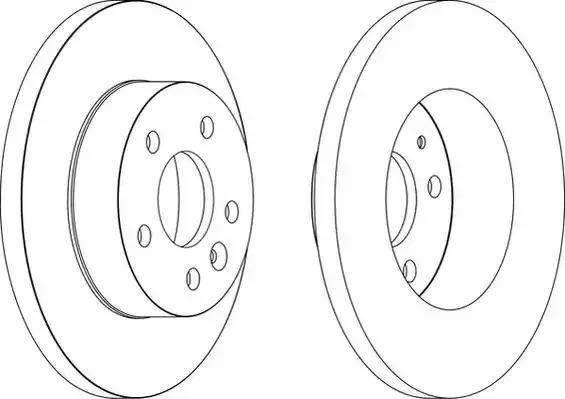 Гальмівний диск передній mercedes-benz v-class  vito 563074JC BENDIX JURID