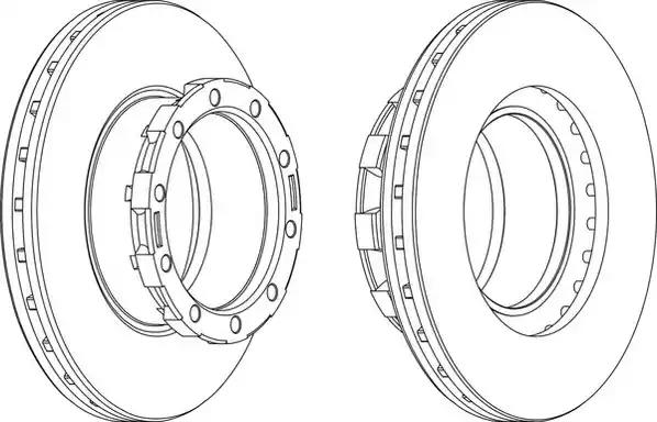 Гальмівний диск 567801J BENDIX JURID