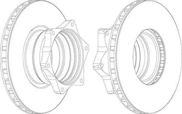 Jurid db диск тормозной задн. vario 614-814 324x30 вентил. 569112J BENDIX JURID