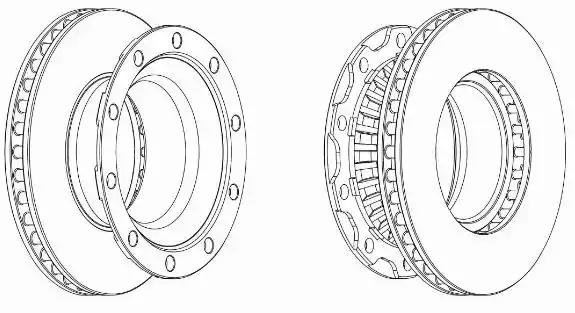 Гальмівний диск 569141J BENDIX JURID
