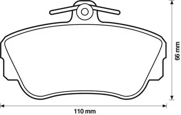 Гальмівні колодки передні volvo 440 460 480 571414J BENDIX JURID