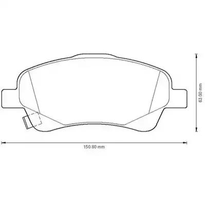 Гальмівні колодки пер. toyota avensis 00-08 bosch 572485J BENDIX JURID