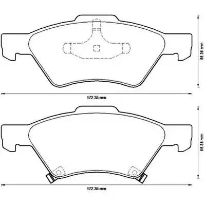 Комплект гальмівних накладок, дискове гальмо 573238J BENDIX JURID