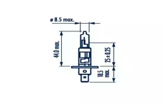 Автолампа h1 ll 12v narva 55w p145s 48322 NARVA