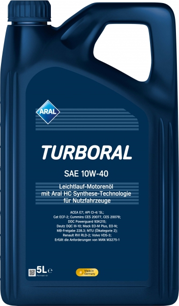 Олива моторна turboral 10w-40 5л 10W40TU5L ARAL