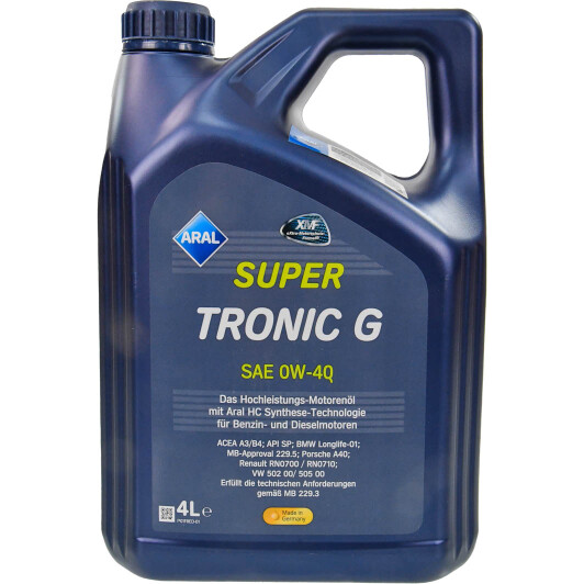 Масло двигателя 15A8AD ARAL