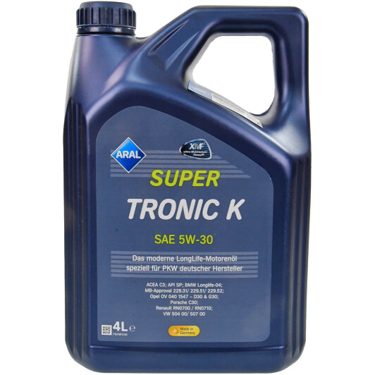 Моторна олива supertronic k 5w-30 4л 15DBCD ARAL