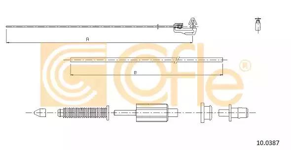 Тросик газа 100387 COFLE