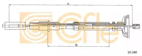 Трос управление сцеплением 10340 COFLE