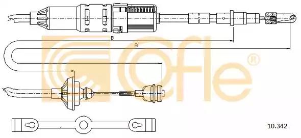 Тросовий привод, привод зчеплення 10342 COFLE