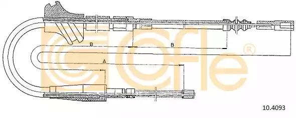 Тросовий привод, стоянкове гальмо 104093 COFLE
