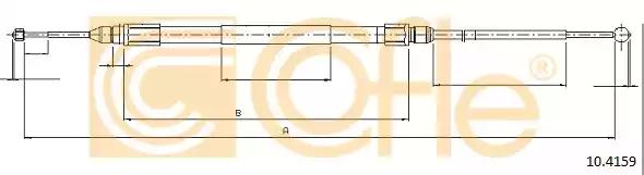 Трос стояночная тормозная система 104159 COFLE