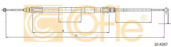 Трос стояночная тормозная система 104267 COFLE