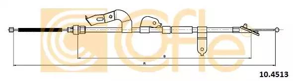 Тросовий привод, стоянкове гальмо 104513 COFLE