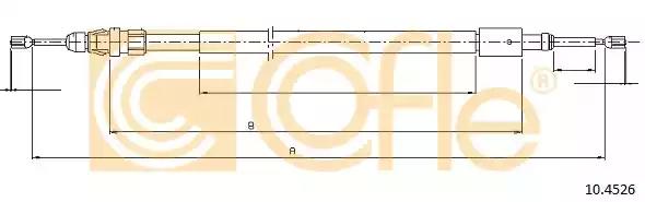 Трос стояночная тормозная система 104526 COFLE