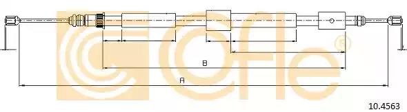 Тросовий привод, стоянкове гальмо 104563 COFLE