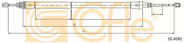 Трос стояночная тормозная система 104581 COFLE