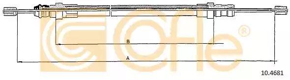 Тросовий привод, стоянкове гальмо 104681 COFLE