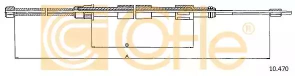 Тросовий привод, стоянкове гальмо 10470 COFLE