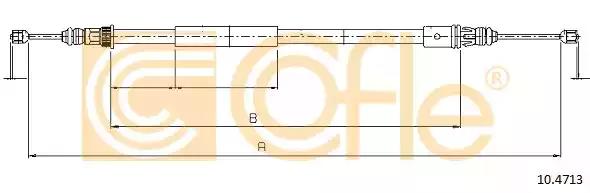 Тросовий привод, стоянкове гальмо 104713 COFLE