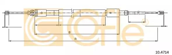 Трос ручного гальма зад. л/ п citroen c3 i fc 2002/02- 104714 COFLE