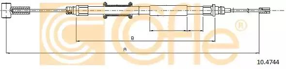 Трос ручного гальма задній 104744 COFLE