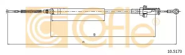 Тросовий привод, стоянкове гальмо 105173 COFLE