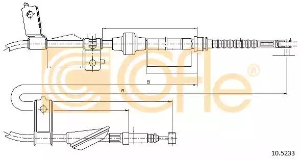 Трос стояночная тормозная система 105233 COFLE